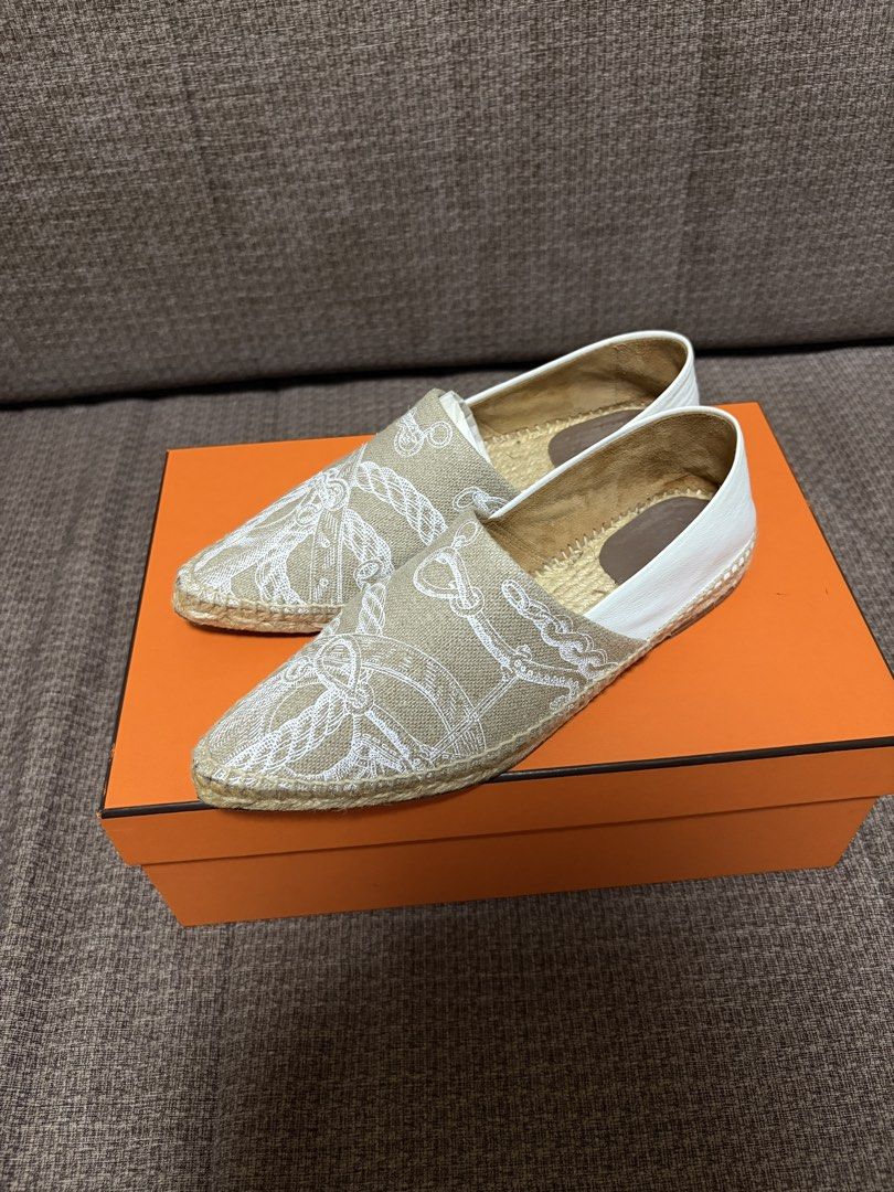 Hermes Espadrilles (Category: Sneakers & Footwear) located in Pasig City. Submitted by chamoisee (Listing ID 1471043556, Image 2). Description: Hermes Espadrilles In good condition Size 5 DM FOR FASTER TRANSACTION .