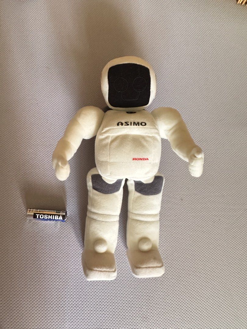 Honda ASIMO Robot Articulated Plush Toy (Category: Plushies & Soft Toys) located in Manila. Submitted by konami_bjork (Listing ID 1471115556, Image 3). Description: - Official Honda ASIMO robot plush toy in classic white and black - 🤩🇯🇵 from Japan Box - Stands upright on its own for easy display -₱2,500 only negotiable .