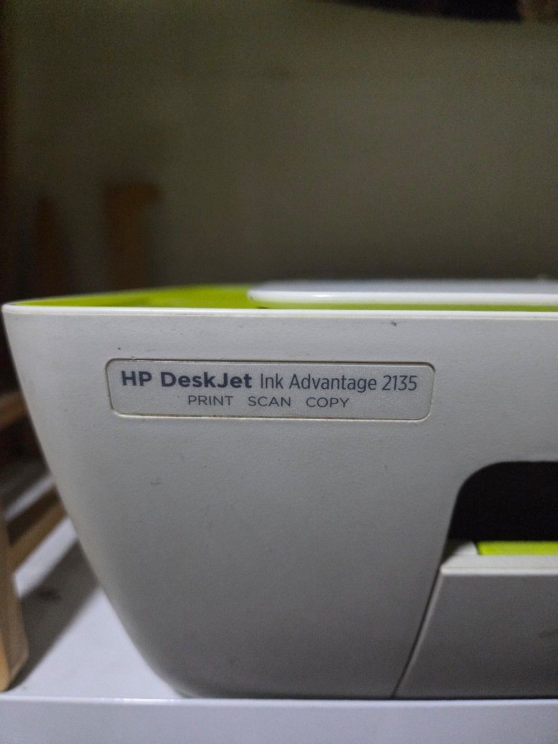 HP Deskjet Ink Advantage 2135 Printer (Category: Printers, Scanners & Copiers) located in Quezon City. Submitted by gvgnhs (Listing ID 1470998198, Image 2). Description: For Sale/Decluttering: 📍 HP DESKJET INK ADVANTAGE 2135 Basic Specifications: ⚪️ Type: All-in-one inkjet printer ⚪️ Functions: Print, scan, copy ⚪️ Printing: Colored and black-and-white ⚪️ Connectivity: USB 2.0 ⚪️ Wi-Fi: No ⚪️ Ink cartridges: HP 680 Black and Tri-color ⚪️ Dimensi