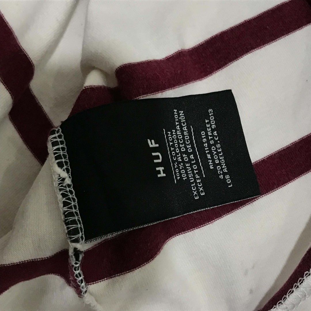 HUF EMBROIDERED STRIPES LONGSLEEVES SHIRT MEDIUM (Category: Tshirts & Polo Shirts ) located in Cavite. Submitted by justthrift06 (Listing ID 1471044942, Image 2). Description: DIMENSION 20X29 GOOD CONDITION SHIPPING NATIONWIDE.