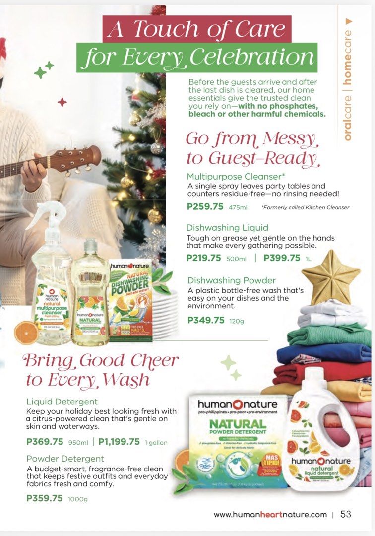 Human Nature (Category: Body Care) located in Muntinlupa City. Submitted by tinry (Listing ID 1470949053, Image 2). Description: Prices posted in the pictures.