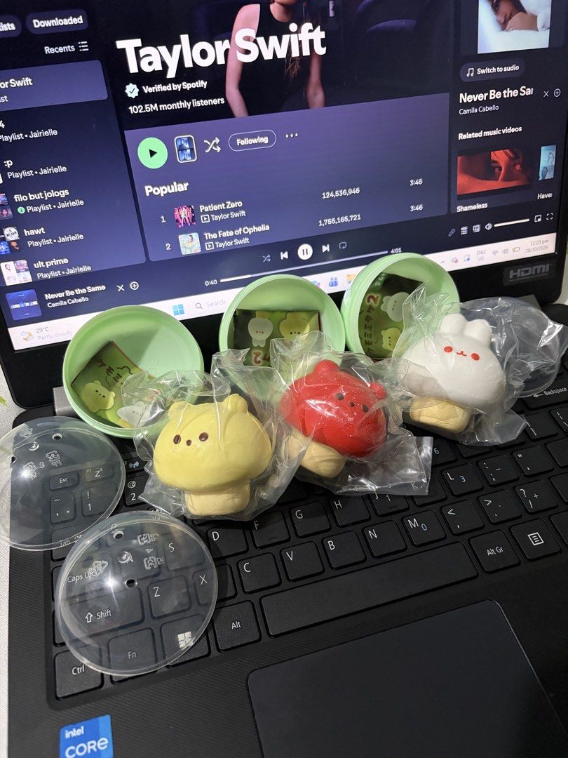 IBloom Gachapon Squishies (Category: Designer & Blind Box Toys) located in Bulacan. Submitted by whatda.elle (Listing ID 1470933580, Image 1). Description: - Cute Ibloom mini squishy toys in assorted designs and colors - Pulled straight from blind gacha (comes with original capsule, ballchain, and character leaflet) - Soft and squishy texture, perfect for stress relief or desk display - Sealed in plastic wrap for hygiene - Available to buy as a s