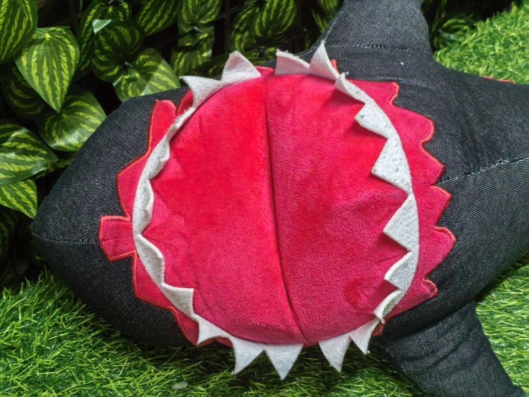 Identity V Shark Plush Toy approx 60cm (Category: Plushies & Soft Toys) located in Paranaque City. Submitted by furugiyafinds (Listing ID 1471056232, Image 3). Description: - Official Identity V shark plush merchandise - Dark grey denim body with vibrant pink and white details - Signature cross stitching on the side and tail - Features clean official fabric tag - Great collectible item for fans of the game.