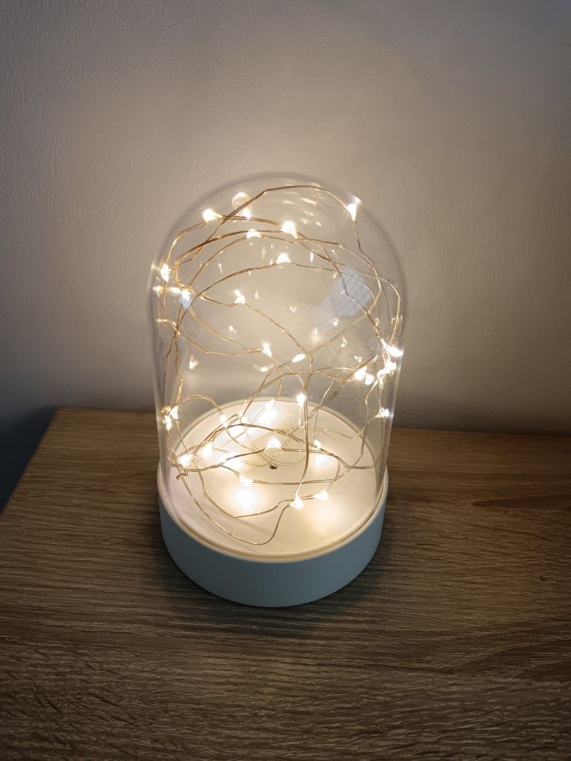 IKEA Vinterfest LED string light glass dome lamp, Furniture & Home ...
