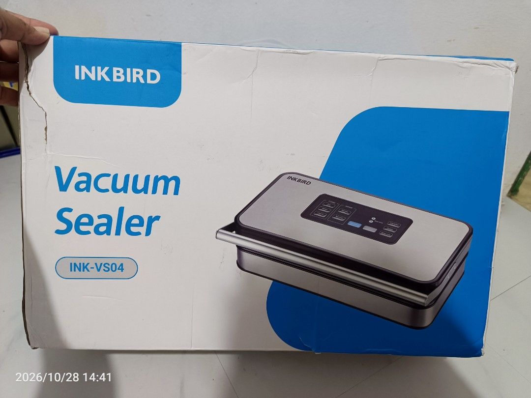 Inkbird Vacuum Sealer VS04 (Category: Bathroom & Kitchen Fixtures) located in Taguig. Submitted by thebelgas (Listing ID 1471079760, Image 2). Description: Brandnew Got this on a bidding sa live selling ng mga mystery box from shopee/lazada. 7k+ SRP Very useful to sa mga nag memeal prep and nag stocks ng bigas/monggo/pasta/oatmea ng pang matagalan. This is a heavy duty vacuum sealer Slightly negotiable moon.