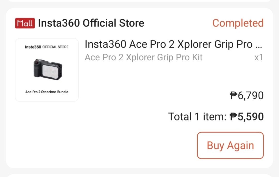 Insta360 Ace Pro 2 Xplorer Grip Pro Kit (Category: Video Cameras) located in Manila. Submitted by mightystorm.2576c3 (Listing ID 1470957056, Image 2). Description: - Insta360 Ace Pro 2 action camera bundle - Includes Xplorer Grip Pro kit - Includes Telesin quick-release vest chest strap - Includes Palo dual charger with extra batteries - Includes motorcycle helmet chin strap mount - Includes large carrying case -includes kingston 256 gb memory ca