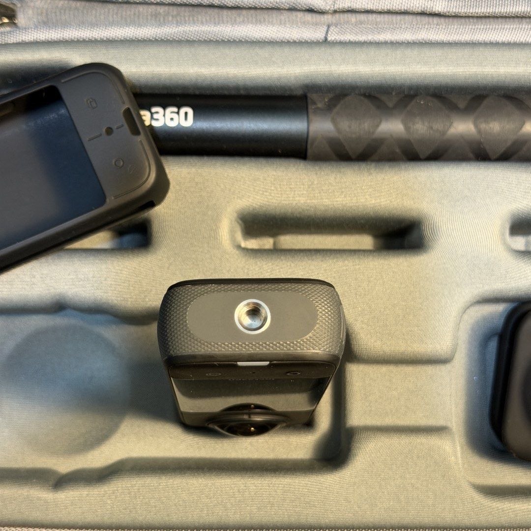 Insta360 X3 360 Action Camera Bundle with Selfie Stick and Case (Category: Cameras) located in Paranaque City. Submitted by nymasa (Listing ID 1471075079, Image 2). Description: - Insta360 X3 dual-lens camera for full 360-degree capture - Original selfie stick included - Protective silicone case and lens cap for safety - Everything packs neatly into the included grey carry case - Fully functional gear, perfect for travel vlogs and adventures -Wit