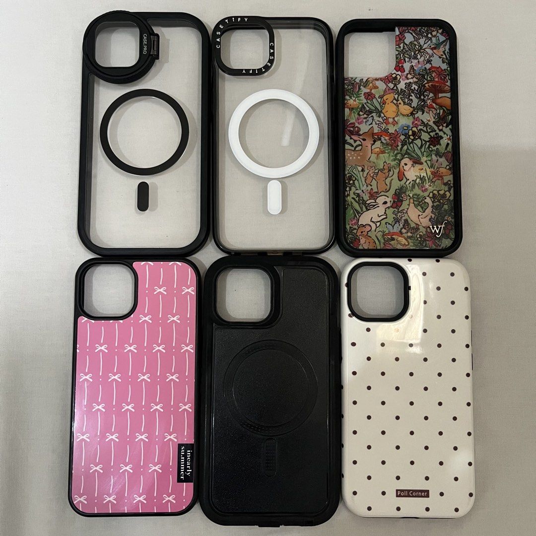 IP 13/14 CASES FOR SALE! (100 each only) (Category: Cases & Sleeves) located in Calamba. Submitted by juuwel (Listing ID 1470974872, Image 1). Description: Clearing out some of my phone case collection. These are for iPhone 13 and 14 models, super cute and stylish! Got a mix of Casetify and Wildflower dupes! 📦MOD: J&T 💵MOP: GCASH PM if you’re interested! 💌.