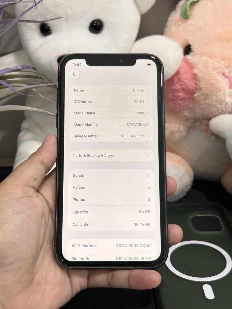 iphone 11 64gb no swap (Category: iPhone 11 Series) located in Mandaluyong City. Submitted by cellspaceph (Listing ID 1470995151, Image 3). Description: IPHONE 11 64GB factory unlocked 97% battery health (Palit batt na) any sim issue: No face id, whitespot screen,minimal dent/scratch php8,900‼️with case.