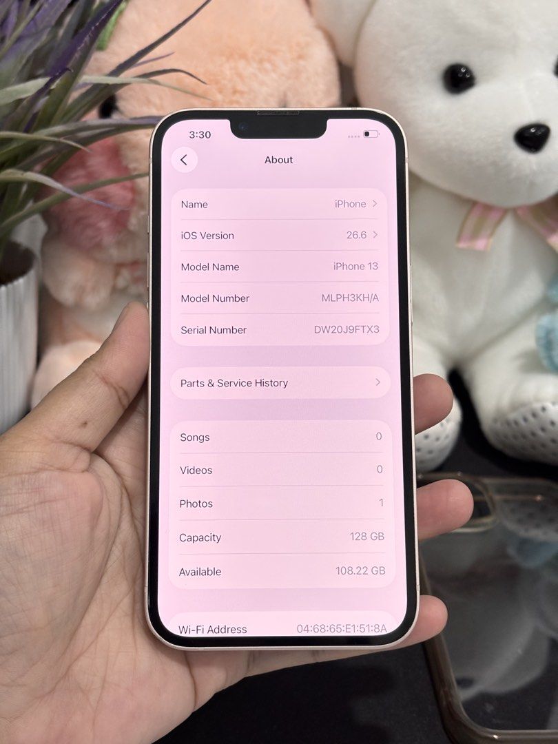 iphone 13 128gb no swap (Category: iPhone 13 Series) located in Mandaluyong City. Submitted by cellspaceph (Listing ID 1470994544, Image 3). Description: IPHONE 13 128GB factory unlocked 76% battery health all working any sim issue: minimal dent php14,999‼️with case.