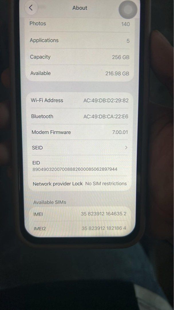 Iphone 13 256gb (Category: iPhone 13 Series) located in Caloocan City. Submitted by mary_444 (Listing ID 1471046331, Image 2). Description: iPhone 13 256gb (product red) 5g READY 0.5 CAMERA CINEMATIC CAMERA SMOOTH WIFI/DATA UNLI RESET NO SIM RESTRICTION TRUETONE FACE ID 100%BH (FLYCDI) GX OLED SCREEN INCLUSIONS: -UNIT -CORD -CASE DIRECT MESSAGE MGA BOSS DELIVERY/HALFWAY -ADD GAS FEE WILLING MEET UP.