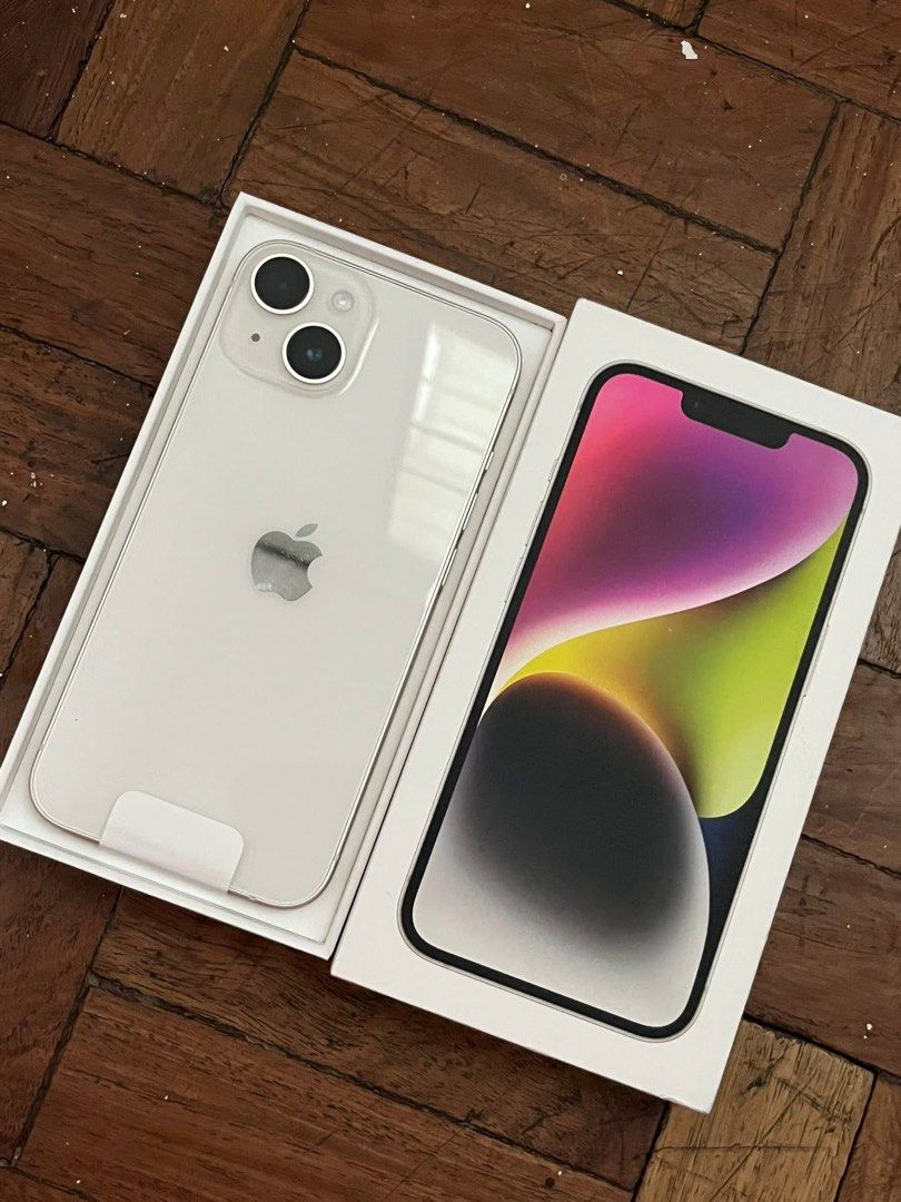 iPhone 14 (Category: iPhone 14 Series) located in Agdangan. Submitted by jjflipgadgets (Listing ID 1471072578, Image 1). Description: •128gb • 86% Battery Health • No issue • No SIM Restrictions • NTC Approved • No history of repair • Original Box • Original Cord • Case.