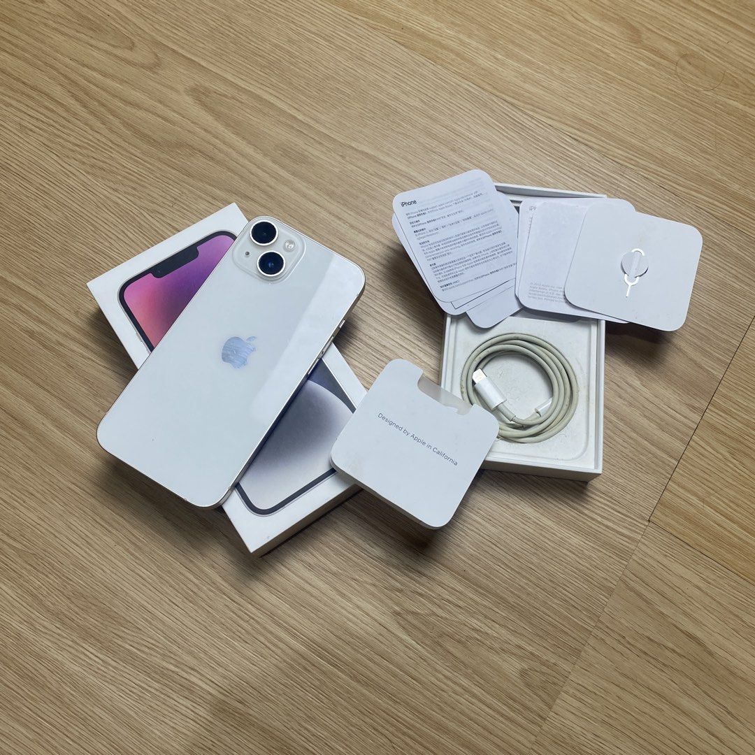 iphone 14 256 gb (Category: iPhone 14 Series) located in Baguio. Submitted by selectorschoice. (Listing ID 1471067245, Image 1). Description: - Model: iPhone 14; 256 gb - 1st owned - original Battery health 78% - Unit has no problem - Never been opened or repaired - COMPLETELY WORKING - Storage: 256GB - Color: White - Condition: Excellent, well-maintained unit - Inclusions: Complete with original box, charging cable, manuals, and SIM ejector pin 