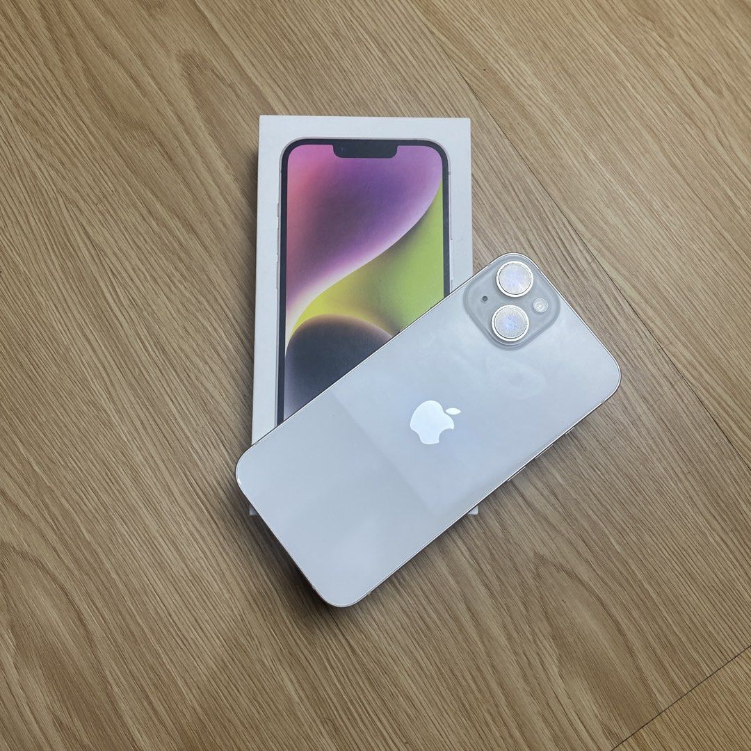 iphone 14 256 gb (Category: iPhone 14 Series) located in Baguio. Submitted by selectorschoice. (Listing ID 1471067245, Image 2). Description: - Model: iPhone 14; 256 gb - 1st owned - original Battery health 78% - Unit has no problem - Never been opened or repaired - COMPLETELY WORKING - Storage: 256GB - Color: White - Condition: Excellent, well-maintained unit - Inclusions: Complete with original box, charging cable, manuals, and SIM ejector pin 