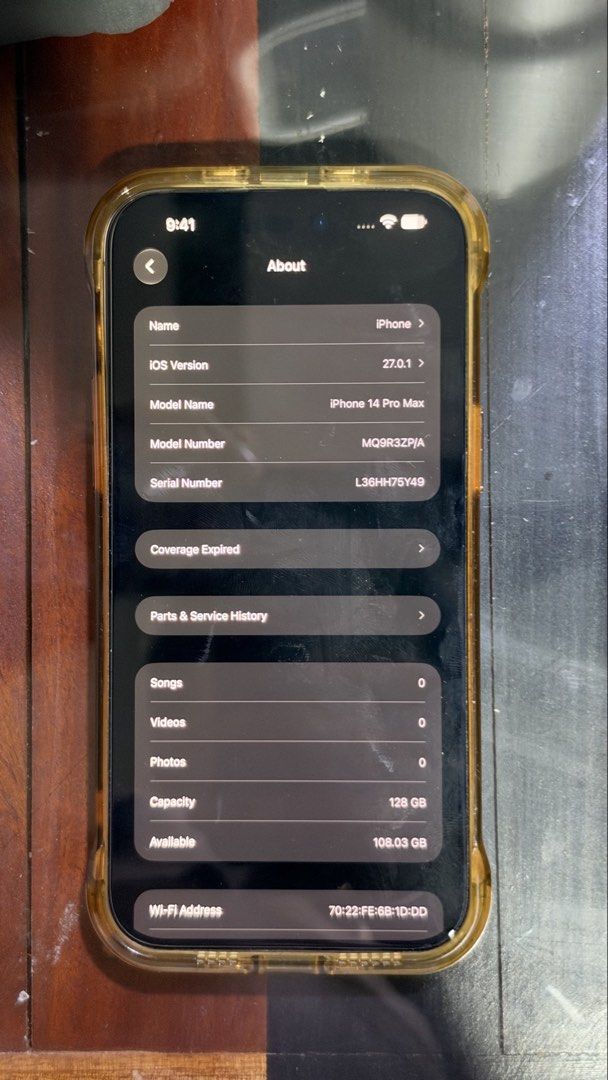 iPhone 14 Pro Max - 128gb - Gold (Category: iPhone 14 Series) located in Manila. Submitted by jacetnlc (Listing ID 1471116768, Image 3). Description: iPhone 14 Pro Max 128gb Gold - No sim restrictions - First owner - No history of repair - 72% battery health - face id working - true tone working - box included Meetup location: Sm San Lazaro / lucky China Town.
