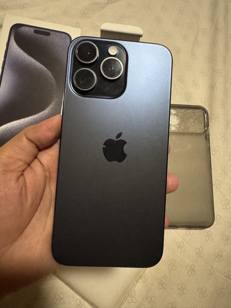 iPhone 15 Pro Max (Category: Other Gadgets) located in Manila. Submitted by dripdistrict (Listing ID 1471090978, Image 2). Description: 🖤IPHONE 15 Pro Max 512Gb Blue Titanum (Malinaw Both Camera)✨ 🖤81% Battery Health (Original) 🖤No issue, all working 🖤No History of Repair 🖤Makinis!! 🖤Face ID / True Tone / Camera – all goods 🖤Openline (all SIM working) 🖤NTC Approved 🎁 Inclusions: 🖤Original box,Original Cord 🖤Phone Cases 📩Dm for the Pri