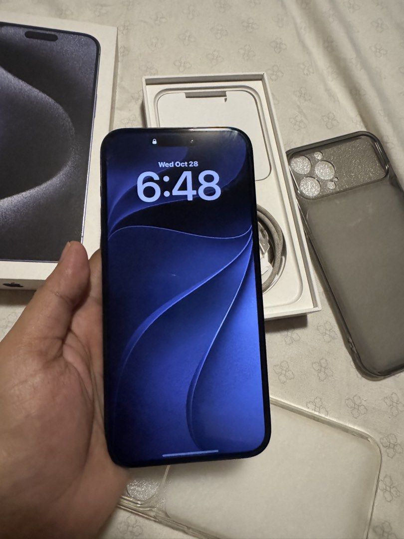 iPhone 15 Pro Max (Category: Other Gadgets) located in Manila. Submitted by dripdistrict (Listing ID 1471090978, Image 1). Description: 🖤IPHONE 15 Pro Max 512Gb Blue Titanum (Malinaw Both Camera)✨ 🖤81% Battery Health (Original) 🖤No issue, all working 🖤No History of Repair 🖤Makinis!! 🖤Face ID / True Tone / Camera – all goods 🖤Openline (all SIM working) 🖤NTC Approved 🎁 Inclusions: 🖤Original box,Original Cord 🖤Phone Cases 📩Dm for the Pri