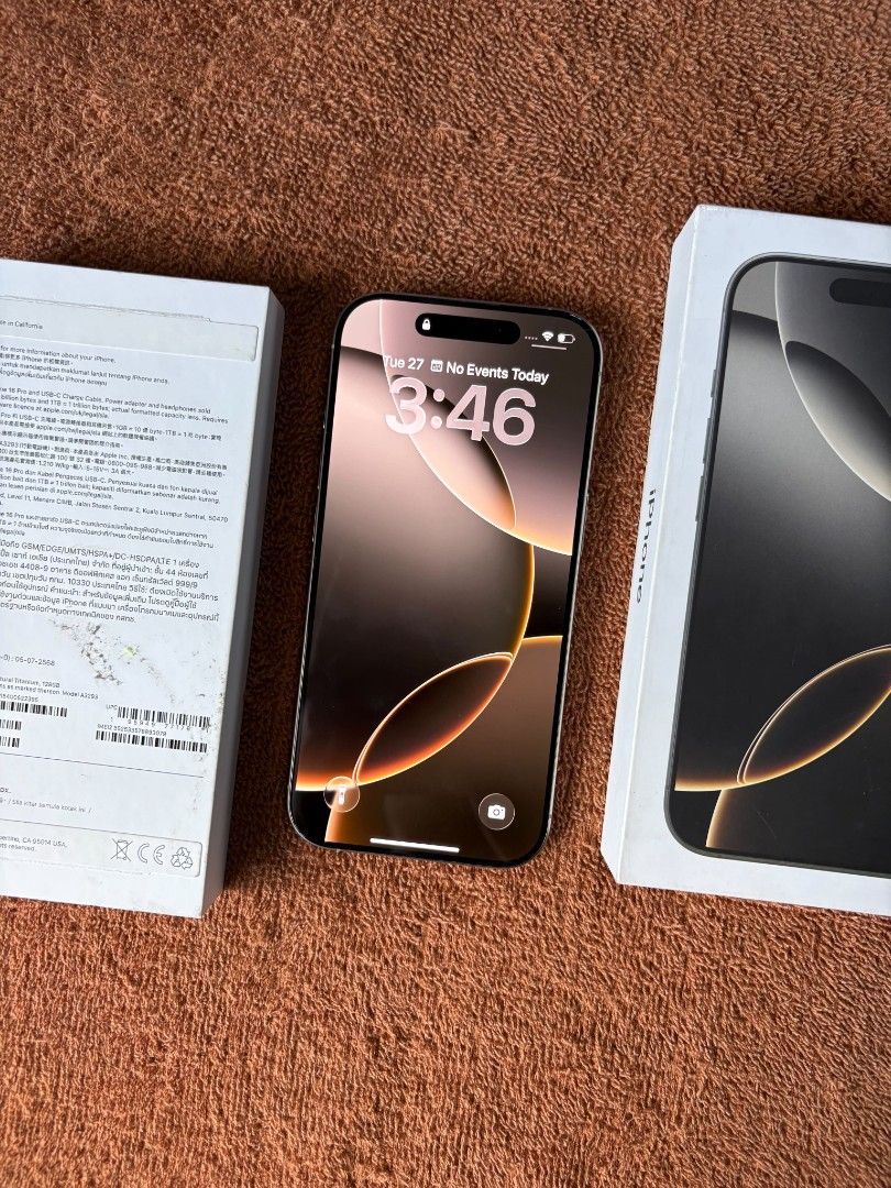 iphone 16 pro 128gb rush forsale! (Category: iPhone 16 Series) located in Quezon City. Submitted by waveydlorean (Listing ID 1470977133, Image 2). Description: iphone 16 pro 128gb | titanium gray DETAILS: • NTC APPROVED 🇵🇭 • 128gb • sim lock to globe ( ready for open line ) • working icloud truetone & face id • all working no issue • 90% battery ( original ) makunat ✅ • ios version ( 26.6.2 ) • no history of repair • no dents n scratches makini