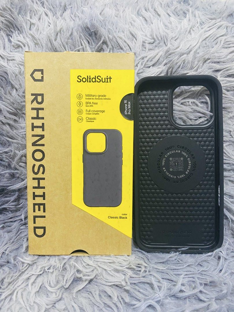 Iphone 16 Pro Max (Category: Cases & Sleeves) located in Antipolo. Submitted by 3shaqd (Listing ID 1470995623, Image 1). Description: HARD CASE Brand: Rhinoshield Color: Black Unit: Iphone 16 Pro Max Comes in original packaging 📍 Antipolo City 💰 Unionbank / GoTyme 🛵 Lalamove c/o buyer .
