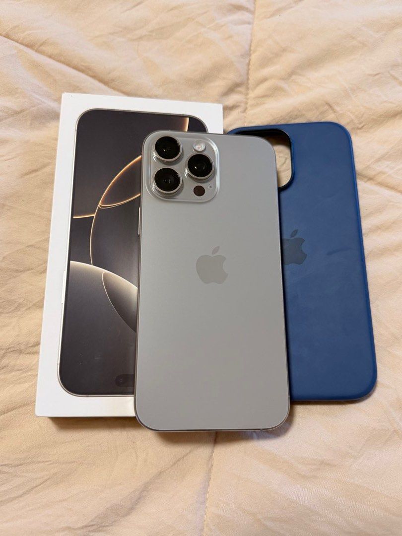 IPhone 16 Pro Max (Category: iPhone 16 Series) located in Manila. Submitted by zhaina (Listing ID 1471051905, Image 2). Description: RFS: Couples phone upgrade This is hubs phone we both have ip18pm na din. No dents No visible scratch No hidden issues No dead pixels All crisp and functioning UNUSED Accesories! Free original Apple casings Batt Health 87% 3++ cycle count. Checked na din ng apple store Message me for offers. Low ballers, Autopass! U