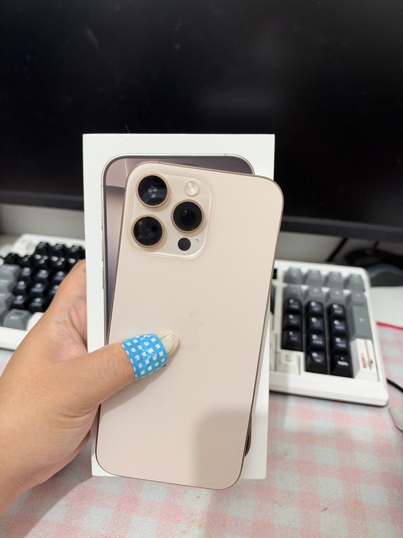 iPhone 16 Pro Max 256gb (Category: iPhone 16 Series) located in Manila. Submitted by camillely (Listing ID 1471038367, Image 1). Description: iPhone 16 Pro Max 256gb 87% Battery Health Color: Desert titanium Smart Locked (ongoing request for unlocking due to early renewal of plan) With minimal scratches due to cases and usage (unnoticeable) No hidden issue (test all you want) No history of repair Complete with box and cable Free cases (with origi