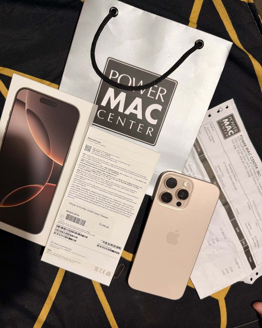 IPHONE 16 PRO MAX 256GB | 91%BH (Category: iPhone 16 Series) located in Caloocan City. Submitted by bon183 (Listing ID 1470984565, Image 1). Description: IPHONE 16 PRO MAX 256GB | Desert Titanium | 91% BH •Local purchased & Openline •All buttons & true tone working •No repair history, money back guaranteed. •With case & box 📍South caloocan area.