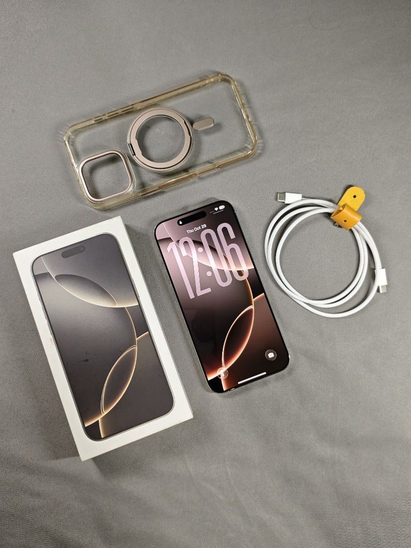 iPhone 16 Pro Max 256gb Natural Titanium (Category: iPhone 16 Series) located in Marikina City. Submitted by santossellstuff (Listing ID 1470968123, Image 1). Description: iPhone 16 Pro Max 256gb Natural Titanium Factory Unlocked iOS 26.5.2 87% Battery Health No History of Repair No Sim Restriction Good Condition No Issues Inclusions: - Original Box - Cord - Case - No Lowballers - Open for Meet-up or Halfways - Marikina, LRT-2 Stations.