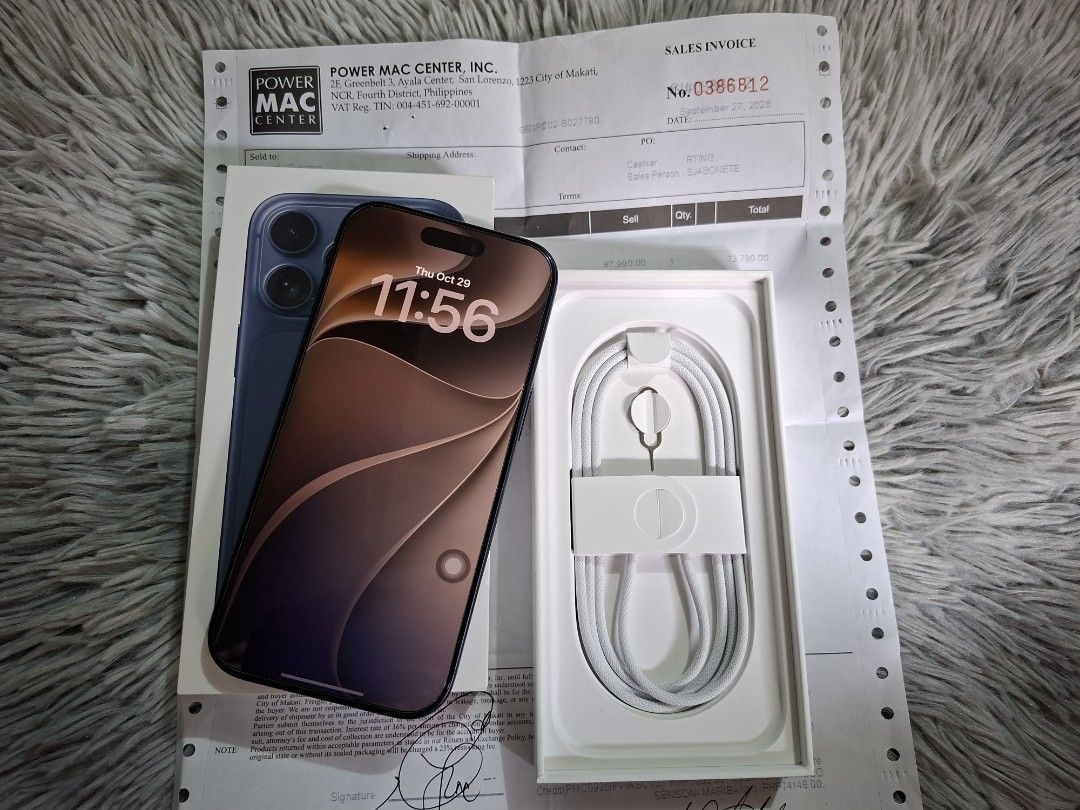 iPhone 17 PRO 256gb Complete Package With Receipt From Power Mac (Category: iPhone 17 Series) located in Pasig City. Submitted by jesthar (Listing ID 1471030042, Image 2). Description: For Sale iPhone 17 PRO 256gb Deep Blue Factory Unlocked (openline to all networks) 100% Smooth 100% Battery Health/ 5 Cycle Count 1 Year Apple Warranty Till Sept 27 2027 With Official Receipt From Power Mac Ntc Approved Temperd Glass Installed Worth 1,490 Complete 