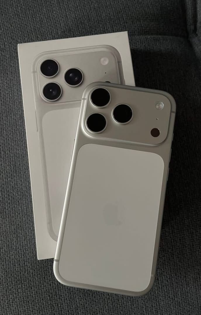 Iphone 17 Pro Max 256 GB Smart Lock (Category: iPhone 17 Series) located in Manila. Submitted by romarmb0321 (Listing ID 1470998129, Image 1). Description: Complete package with original box and unused cable Smartdevil tempered glass since day 1 Free 3 cases 100% Bh 108 CC No issue no scratches SMART LOCK! Under warranty July 2027 Meet-up only : TRINOMA, SM NORTH, SM VALENZUELA, SM GRAND CENTRAL.