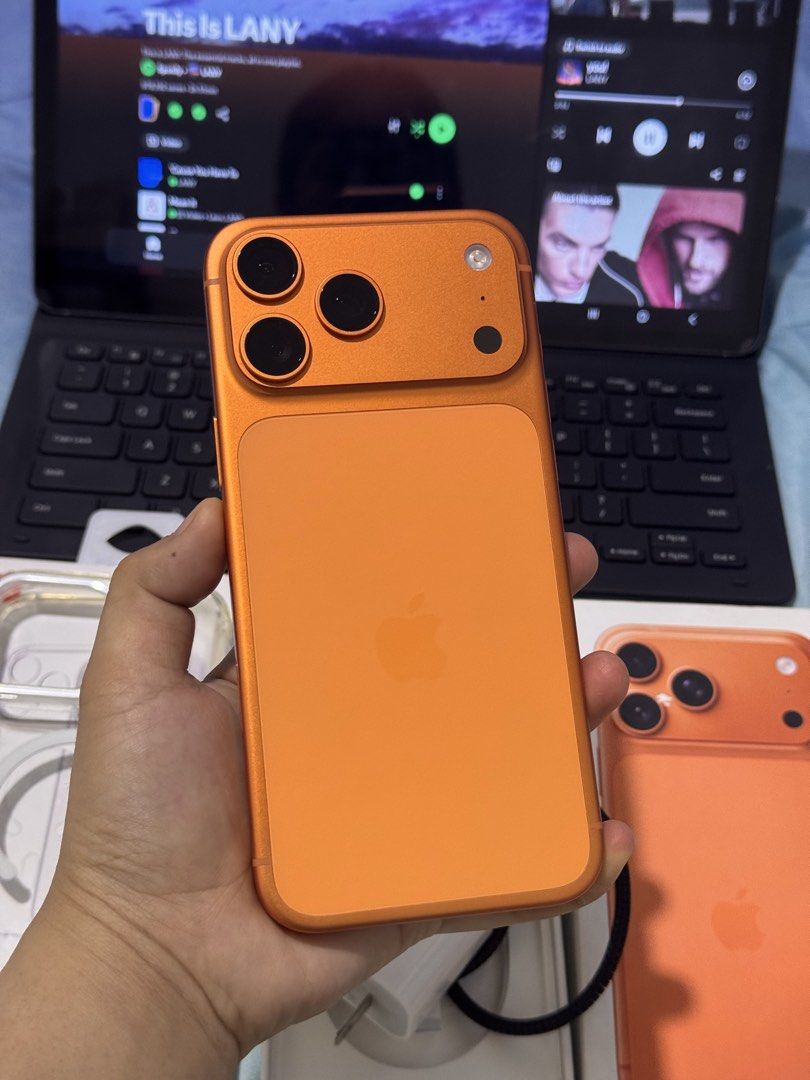 iPhone 17 Pro Max 256GB 63,000 (Category: iPhone 17 Series) located in Taguig. Submitted by mariannejulia_23 (Listing ID 1470954923, Image 2). Description: FOR SALE or SWAP - ₱63,000 iPhone 17 Pro Max 256Gb Cosmic Orange NTC Local Variant Warranty till DEC 2026. Complete package with Unit, Box, Cord, Adoptor, Case. No dents/No scratches. All good condition. No issues. 97% battery health All sim working. No sim restriction. Meet up Around Metro Ma