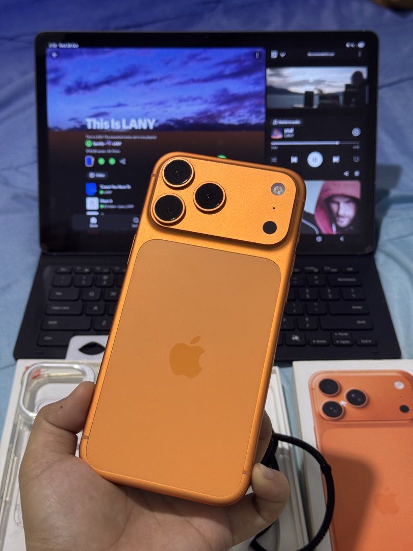 iPhone 17 Pro Max 256GB 63,000 (Category: iPhone 17 Series) located in Taguig. Submitted by mariannejulia_23 (Listing ID 1470954923, Image 1). Description: FOR SALE or SWAP - ₱63,000 iPhone 17 Pro Max 256Gb Cosmic Orange NTC Local Variant Warranty till DEC 2026. Complete package with Unit, Box, Cord, Adoptor, Case. No dents/No scratches. All good condition. No issues. 97% battery health All sim working. No sim restriction. Meet up Around Metro Ma