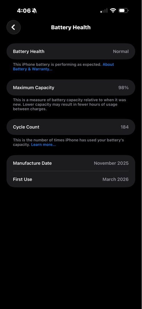 Iphone 17 pro max 512gb NTC 98batt (Category: Other Mobile & Gadget Accessories) located in Manila. Submitted by kellytohaha (Listing ID 1471002014, Image 2). Description: 17 pro max 512GB 98 🔋 Warranty Feb 28,2027 may box same imei, orig cord! No issue My hydrogel sa gilid kaya walang dents scratches pag tinanngal, makinis super alaga! Dasma Meet up pass sa third party .