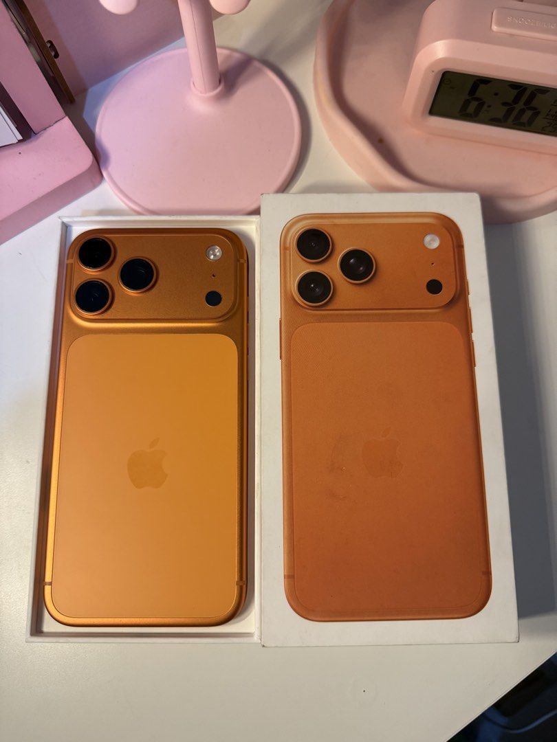 IPHONE 17 PROMAX 256 (Category: iPhone 17 Series) located in Marikina City. Submitted by ychika (Listing ID 1470983535, Image 1). Description: FOR SALE OR SWAP SA LOWER UNIT +cash IPHONE 17 PRO MAX 256GB (COSMIC ORANGE)🍑 ₱62,500 RUSH! -256gb -89% original battery health -still under warranty until 11/27/26 -smooth performance -allworking -true tone/face id -ntc approved -unli check/reset upon meet up honest issue:dents only inclusions: unit case