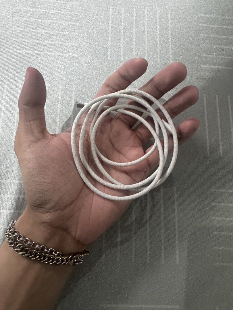 Iphone Cord Type C (Category: Chargers & Cables) located in Marikina City. Submitted by bryanroblesss (Listing ID 1470935559, Image 1). Description: Original Iphone Cord TYPE-C PowerMac SRP at ₱1,290 ₱550 Sa PowerMac nalang kayo bumili if tatawad pa 📍Marikina - Pickup sa house or lalamove (buyer shoulder fee).