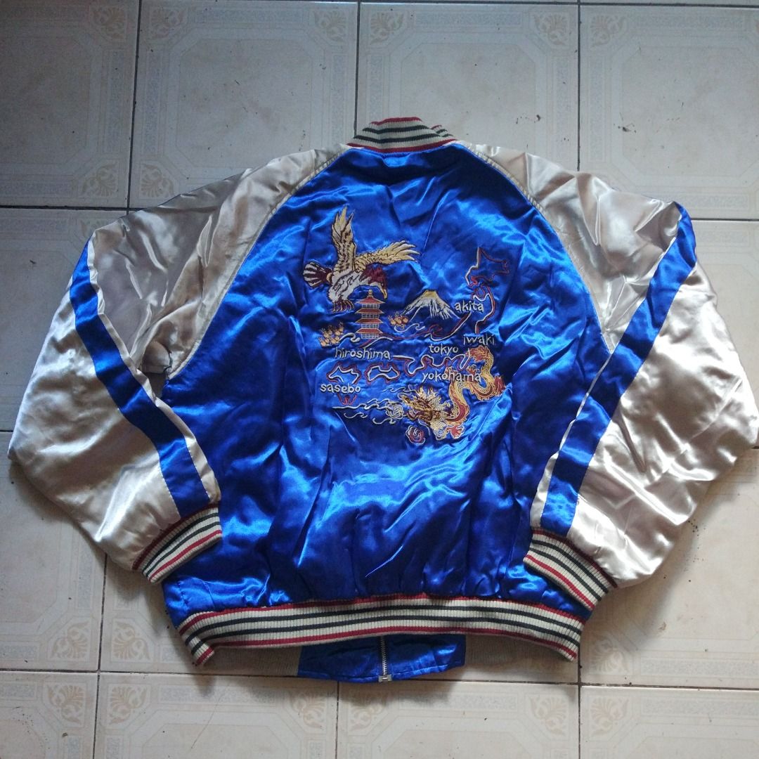 Japan Sukajan Jacket 2L (Category: Coats, Jackets and Outerwear) located in Pasay City. Submitted by denimdude.ph (Listing ID 1471034542, Image 2). Description: scratch at back and tiny stain in sleeve, last pics.