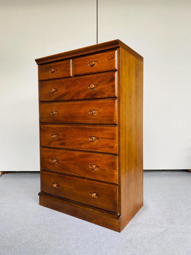 🇯🇵"JAPAN SURPLUS" SOLID WOOD CHEST DRAWER (Category: Shelves, Cabinets & Racks) located in Manila. Submitted by emjiiii96 (Listing ID 1470948492, Image 2). Description: "JAPAN SURPLUS" SOLID WOOD CHEST DRAWER SIZE: 29.5L" x 18W" x 47H" inches (AS-IS ITEM) IN GOOD CONDITION.