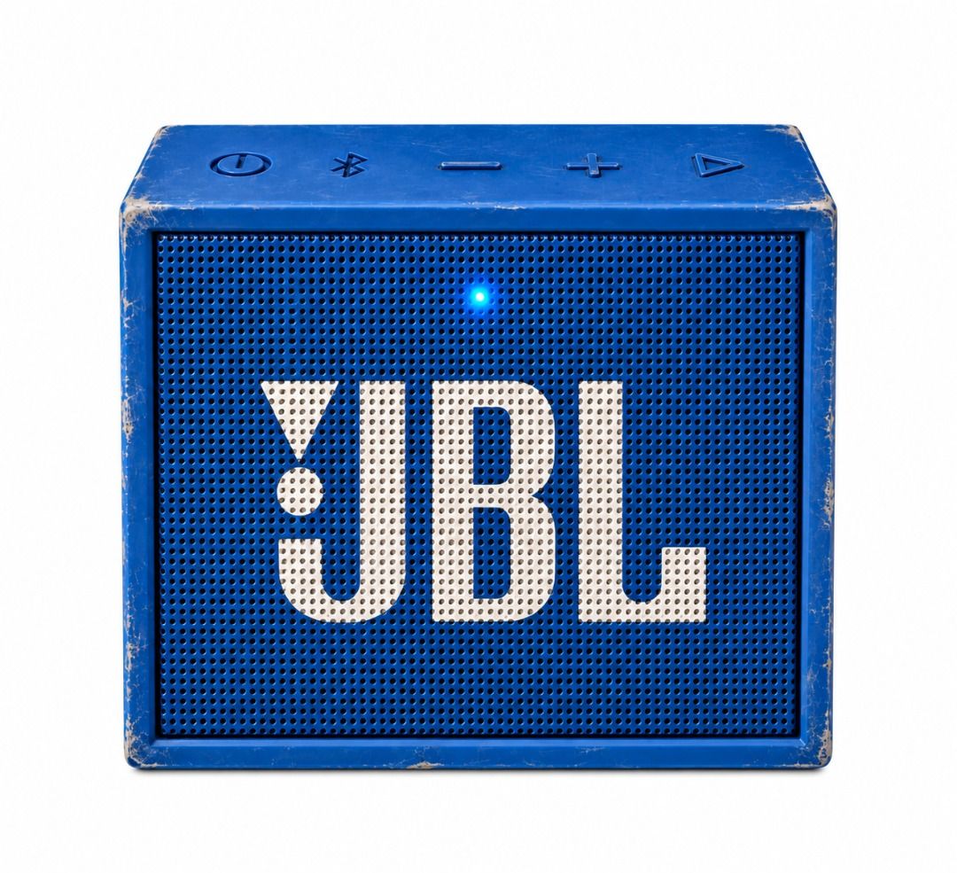 JBL GO Bluetooth Speaker (Blue) Pre-Owned (Category: Soundbars, Speakers & Amplifiers) located in Bulacan. Submitted by davon.hopes (Listing ID 1471102811, Image 2). Description: JBL GO PORTABLE BLUETOOTH SPEAKER (BLUE) WELL USED (PRE-OWNED) AGED / MINOR WEAR AND TEAR STILL IN GOOD WORKING CONDITION - Authentic Blue JBL Portable Bluetooth Speaker (Pre-Owned) - Convenient Top-Edge Control Buttons for Power, Bluetooth, Volume, and Playback - Built-