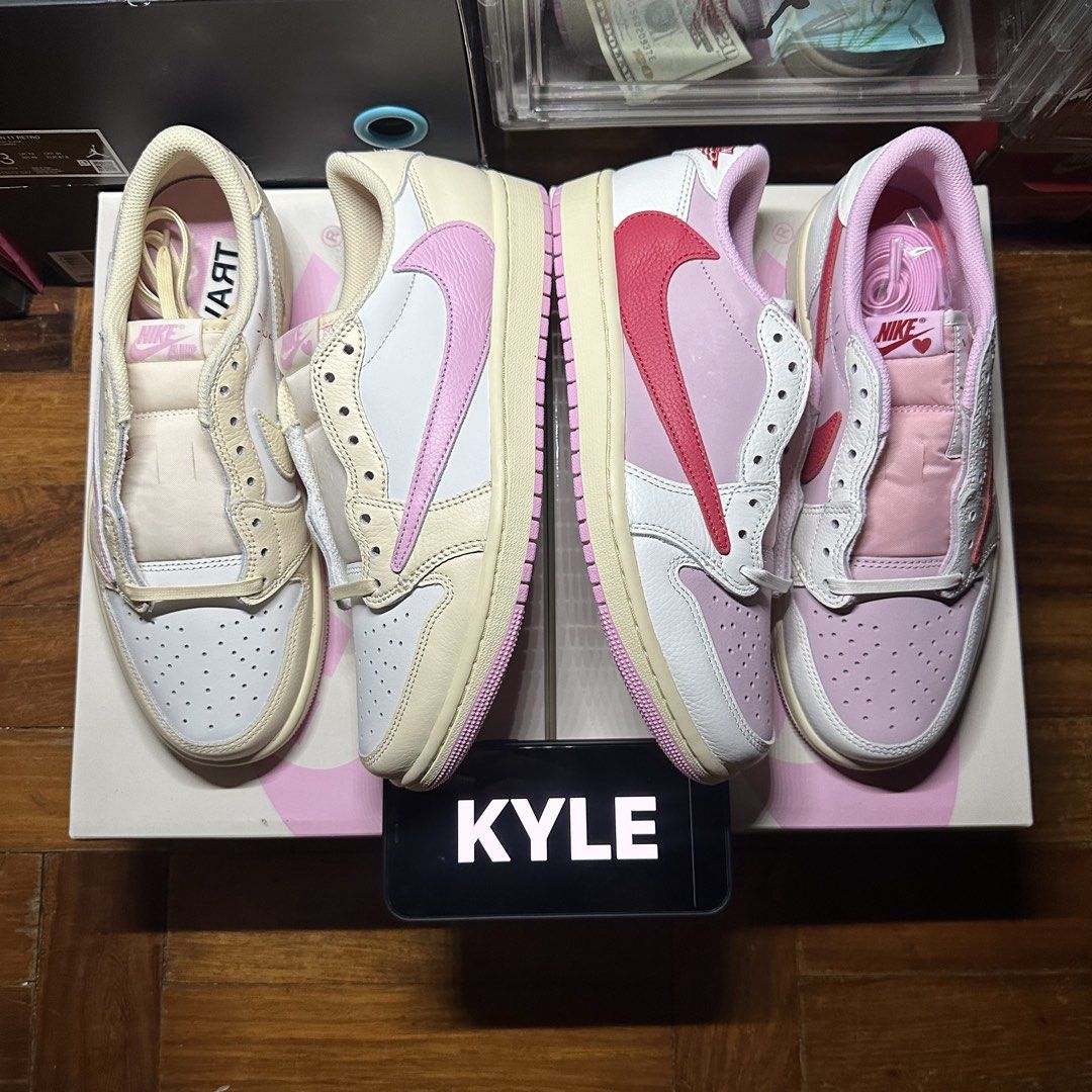 Jordan 1 Low x Travis Scott (Category: Sneakers) located in Pasig City. Submitted by kekss (Listing ID 1471092896, Image 1). Description: WTS / FOR SALE Jordan 1 Low x Travis Scott Shy Pink size 10M - 20,000 brand new complete Jordan 1 Low x Travis Scott Tropical Pink size 10.5M - 20,000 brand new complete PM ME🔑 pasig area lalamove / grab.