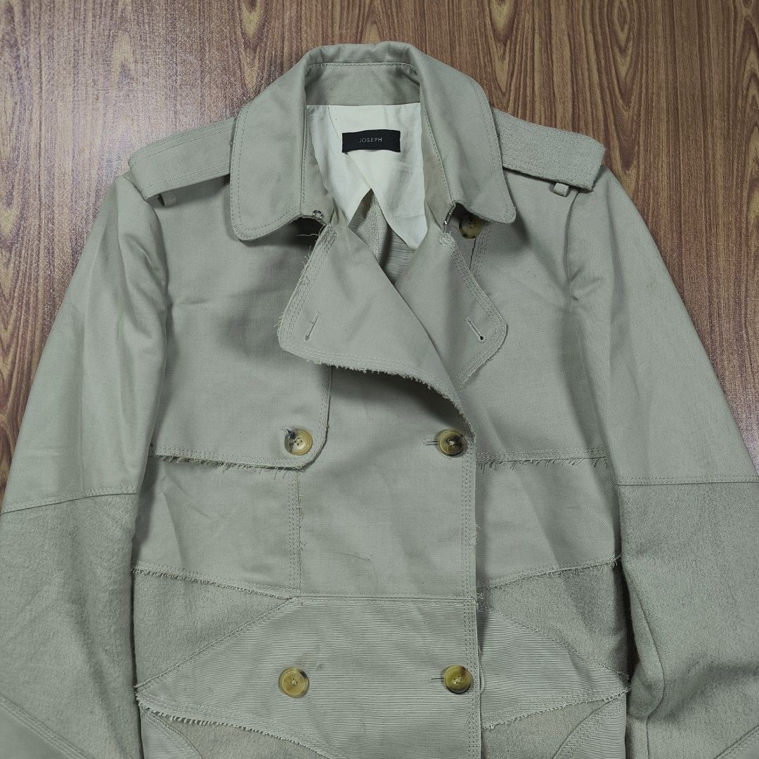 JOSEPH DOUBLE BREASTED PATCHWORK TRENCH JACKET (Category: Luxury Apparel) located in Urbiztondo. Submitted by unperfectly.bin (Listing ID 1471083173, Image 3). Description: Size 40.