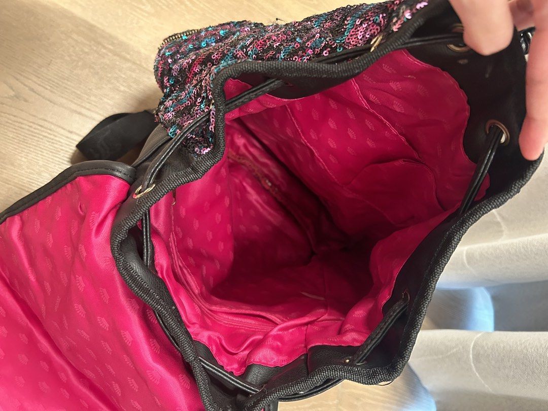 Juicy Couture Sequin Backpack (Category: Backpacks) located in Manila. Submitted by iloveclothesnmakeup444 (Listing ID 1470998461, Image 3). Description: Original Never used No damages/stains Loc: Pasig MOD: Lalamove / J&T RFS: Not my style .