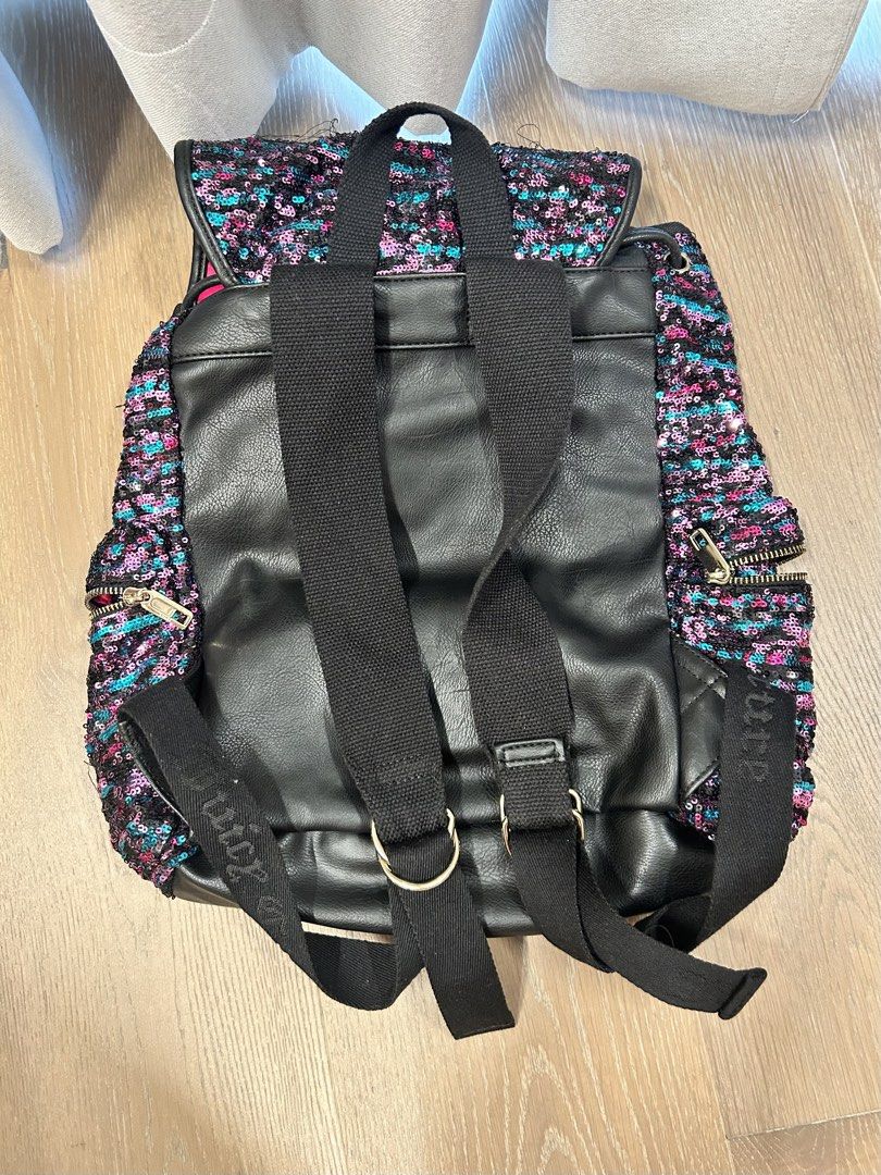 Juicy Couture Sequin Backpack (Category: Backpacks) located in Manila. Submitted by iloveclothesnmakeup444 (Listing ID 1470998461, Image 2). Description: Original Never used No damages/stains Loc: Pasig MOD: Lalamove / J&T RFS: Not my style .