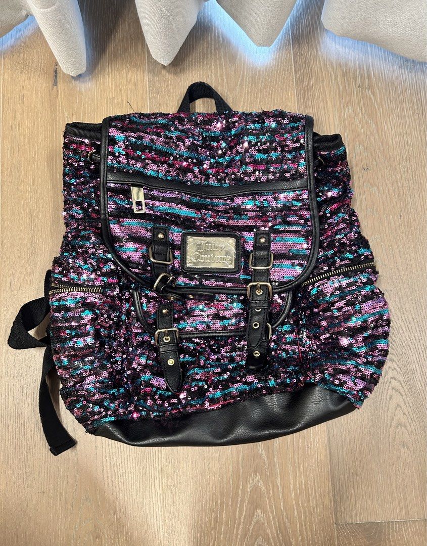 Juicy Couture Sequin Backpack (Category: Backpacks) located in Manila. Submitted by iloveclothesnmakeup444 (Listing ID 1470998461, Image 1). Description: Original Never used No damages/stains Loc: Pasig MOD: Lalamove / J&T RFS: Not my style .