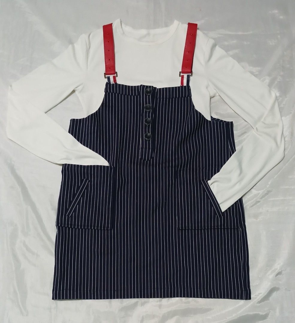 Jumper with Red Straps (Category: Looking For) located in Taguig. Submitted by miss_rein (Listing ID 1470940548, Image 2). Description: White longsleeves is NOT included. Jumper lang po..