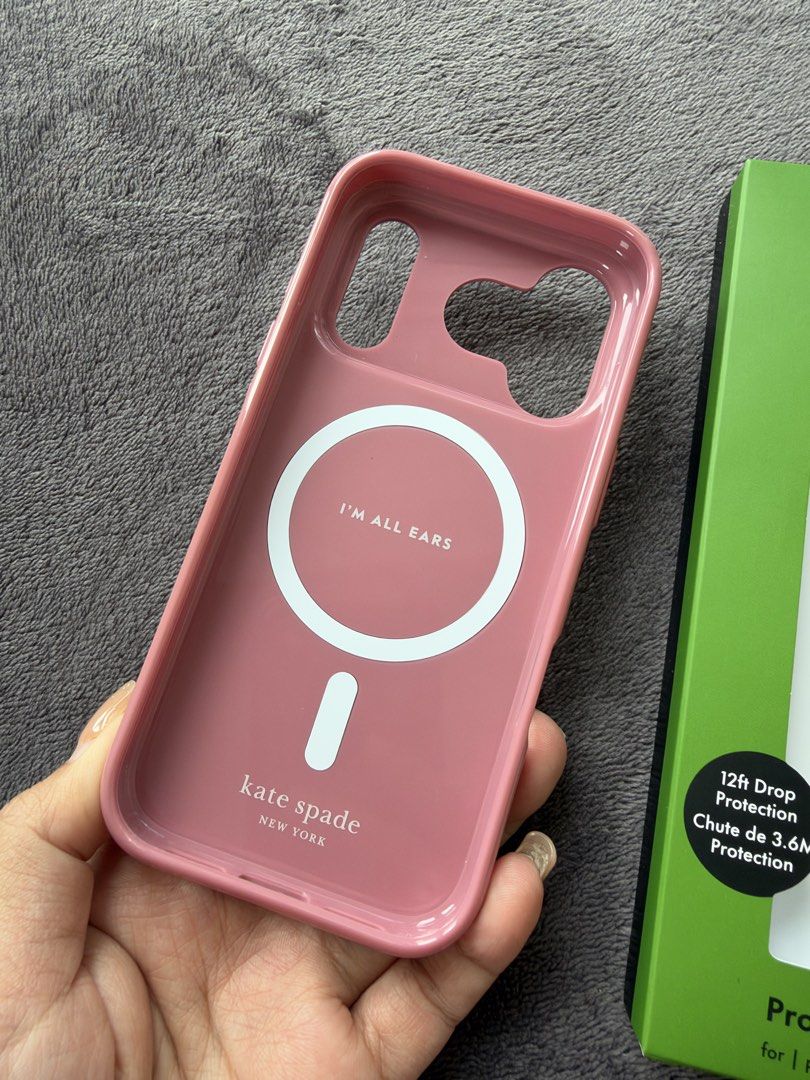 Katespade iPhone 18 Pro case (Category: Cases & Sleeves) located in Taguig. Submitted by kfpreloved (Listing ID 1470954322, Image 3). Description: Good as new Comes with box and receipt .