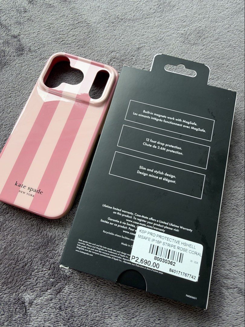Katespade iPhone 18 Pro case (Category: Cases & Sleeves) located in Taguig. Submitted by kfpreloved (Listing ID 1470954322, Image 1). Description: Good as new Comes with box and receipt .
