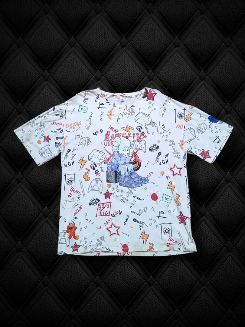 Kaws AOP White Tshirt I Tee (Category: Tshirts & Polo Shirts ) located in Aguinaldo. Submitted by ukayandthrift (Listing ID 1471035171, Image 1). Description: .