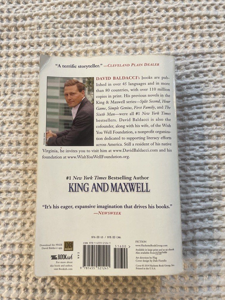 King and Maxwell by David Baldacci (Category: Storybooks) located in Las Pinas. Submitted by yourneighbortotoro (Listing ID 1471052407, Image 2). Description: King and Maxwell by David Baldacci 🔫 A heart-pounding political thriller from #1 New York Times bestselling author David Baldacci, reuniting former Secret Service agents Sean King and Michelle Maxwell for a high-stakes investigation. 🔹 Title: King and Maxwell 🔹 Series: King & Maxwell Ser