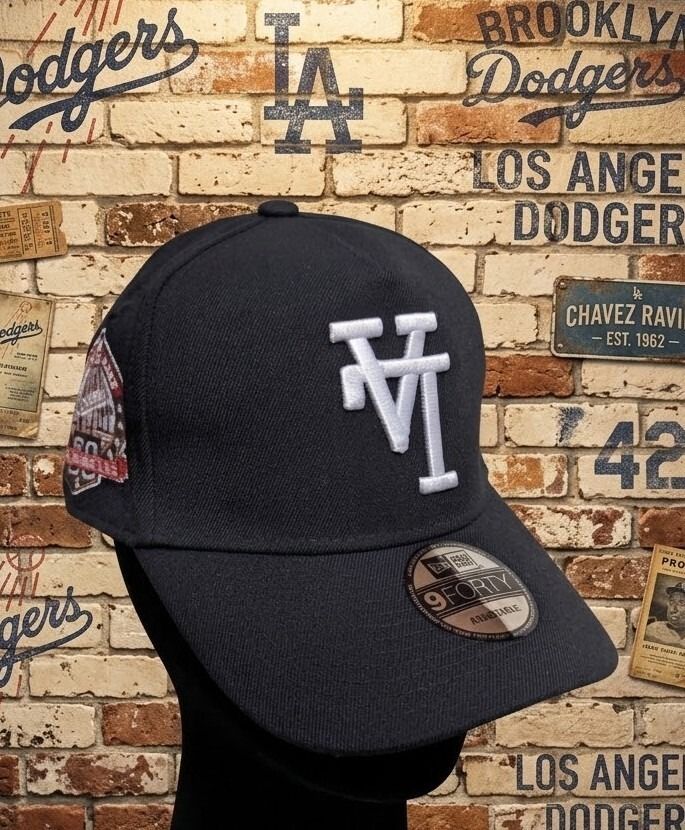 LA Dodgers New Era 60th Anniversary Black Logo Snapback Cap, Men's ...