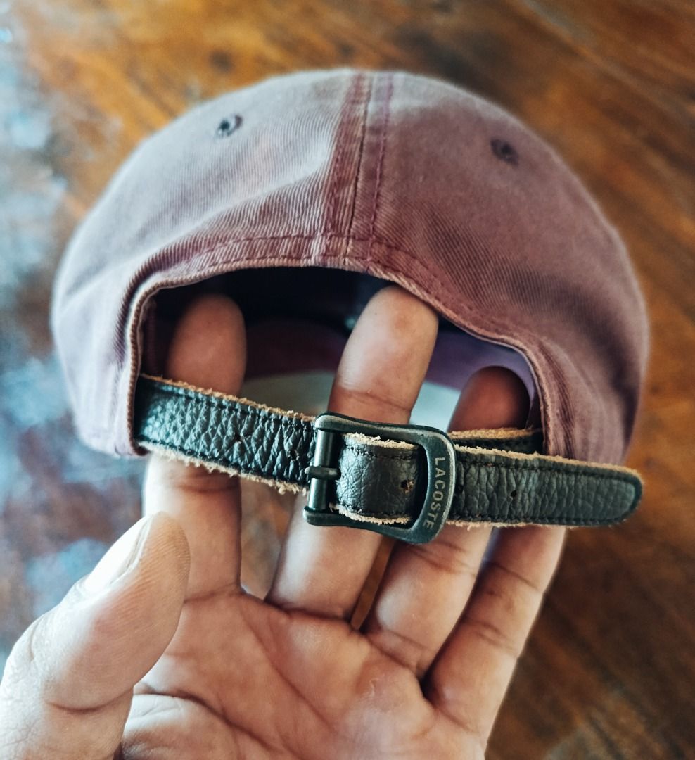LACOSTE Authentic Legit cap balikbayan box from USA!!! (Category: Caps & Hats) located in Dimiao. Submitted by knsclothingapparel_2025 (Listing ID 1470965648, Image 2). Description: #Lacoste Authentic #USA Origin of Goods #leather Buckle #Complete tags #Sign of usage minimal fadings #Over all goods #balikbayan box.