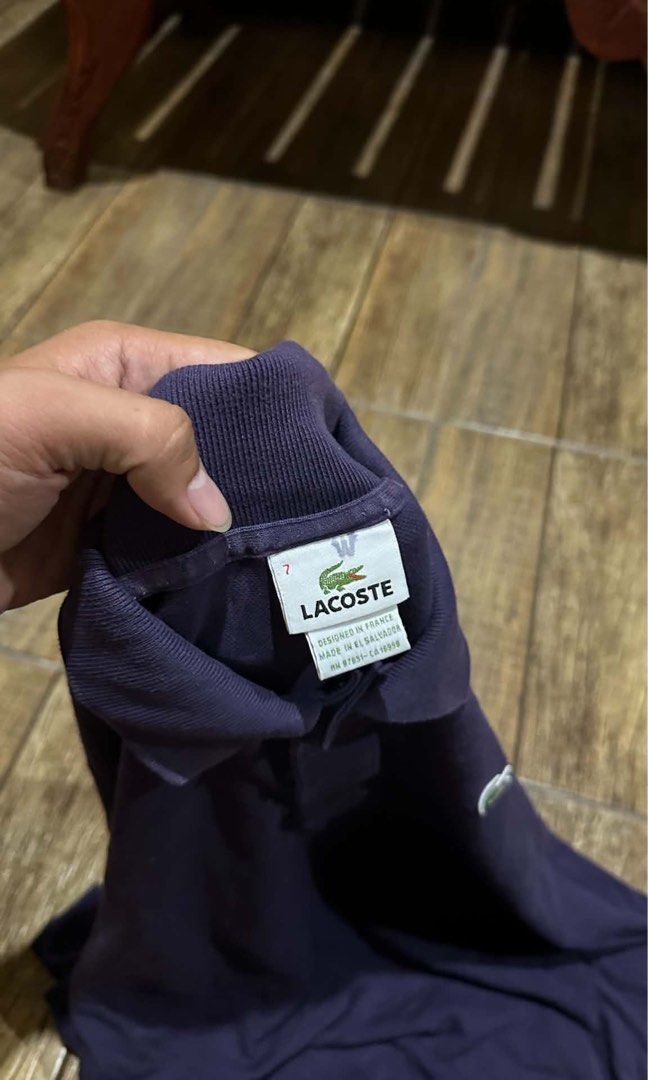 LACOSTE VIOLET FOR BIG BOYS (Category: Tshirts & Polo Shirts ) located in Manila. Submitted by urban-vintage_2 (Listing ID 1471075541, Image 3). Description: ISSUE: NONE ( NEED WASH ) MOP :GCASH ( NO COD ) SHIP VIA : LALAMOVE & J&T LOCATION : PASIG CITY LENGTH : 31 WIDTH : 27 .